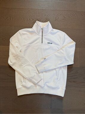 Wilson White Men's Half-Zip Performance Sweater
